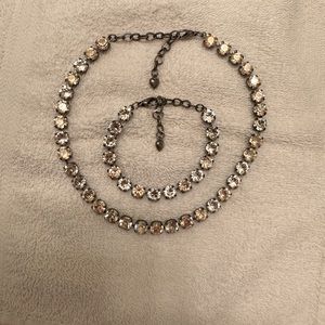 Swarovski crystal necklace and bracelet
